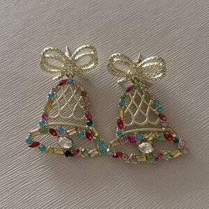 Bauble Bar Christmas Bell Earrings